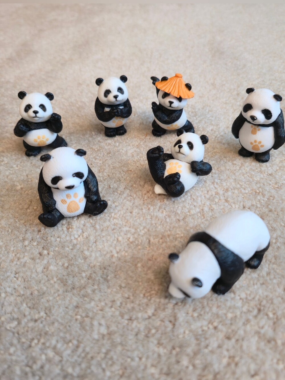 7Pcs Cartoon Kung Fu Panda Car Decoration Popular Toys Souvenir Fairy Garden Mi